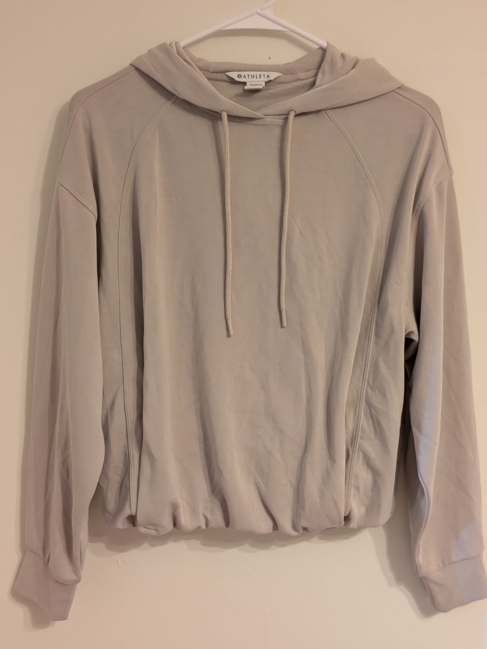 Athleta Light Gray Pullover Hoodie